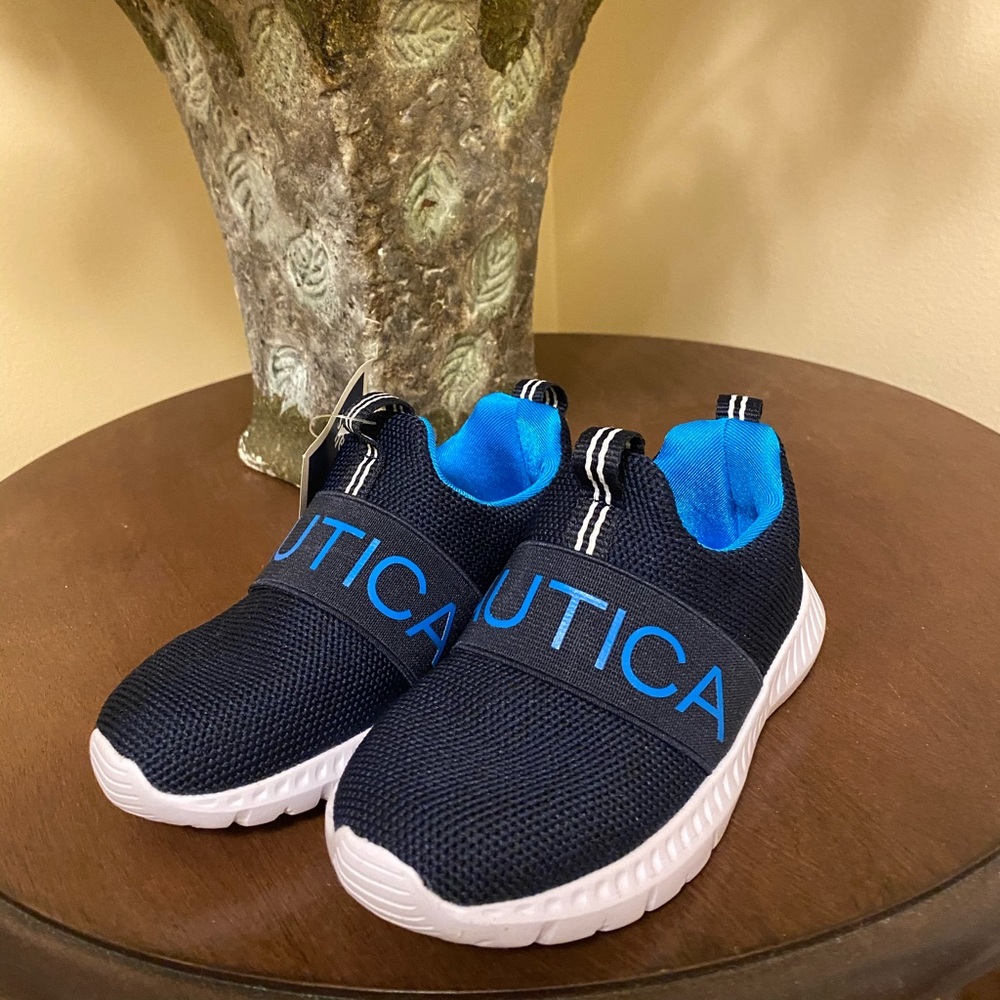 Brand new toddler sneakers in navy/blue/white